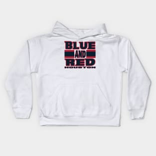 Houston LYFE Blue and Red True Football Colors! Kids Hoodie